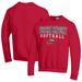 Men's Champion Red Western Kentucky Hilltoppers Stack Logo Softball Powerblend Pullover Sweatshirt