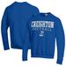 Men's Champion Royal Creighton Bluejays Stack Logo Softball Powerblend Pullover Sweatshirt
