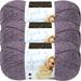 (3 Pack) Lion Brand Touch Of Alpaca Yarn - Purple Aster