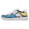 Sneaker DOGO "Dice Sneakers Wonder Lola Bunny Damen Sneaker / Female", Damen, Gr. 39, Normalschaft, bunt (weiß, blau, gelb), Lederimitat, Schuhe, Vegan