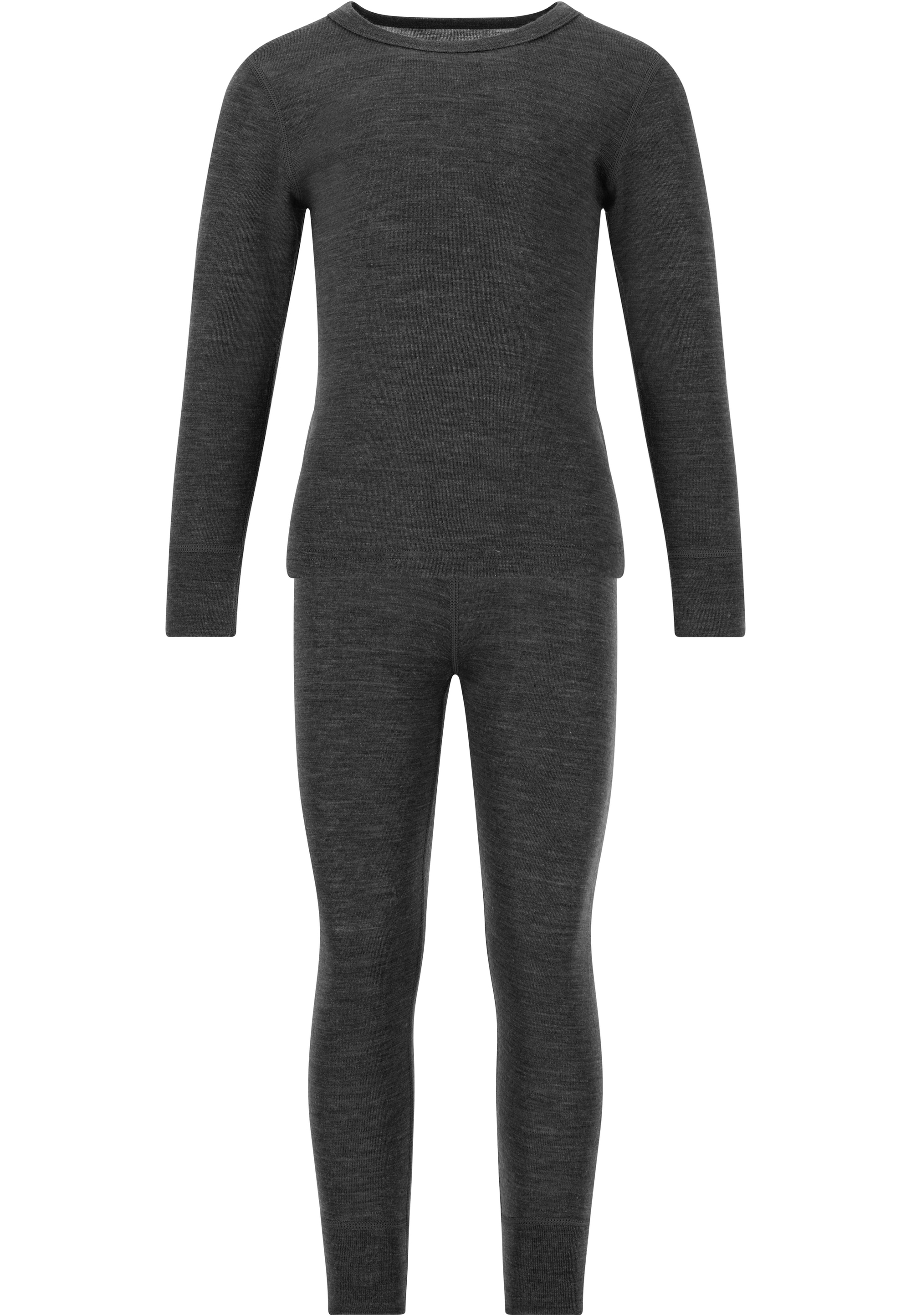 Funktionsshirt ZIGZAG "Cerro", Kinder, Gr. 92, schwarz (schwarz, meliert), 85% Wolle, 15% Lyocell, meliert, Shirts, mit funktionalen Naturmaterialien Image