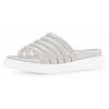 Pantolette GABOR, Damen, Gr. 38, silber (silberfarben), Textil, modisch, Schuhe, Plateau, Sommerschuh, Schlappen mit Best Fitting-Ausstattung