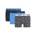 Trunk NIKE UNDERWEAR "TRUNK 3PK" Gr. L (50), 3 St., circle print, photo blue, black Herren Unterhosen