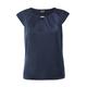 Shirttop HERMANN LANGE COLLECTION "HERMANN Collection Satintop Sophie" Gr. 46, blau (marine) Damen Tops Shirttops