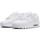 Sneaker NIKE SPORTSWEAR "WMNS AIR MAX 90" Gr. 37,5, white, metallic silver, blue joy Schuhe Sneaker