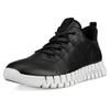 Sneaker ECCO "GRUUV M", Herren, Gr. 41, schwarz, Glattleder, sportlich, Schuhe, Freizeitschuh, Halbschuh, mit herausnehmbarer Dual-Fit-Innensohle
