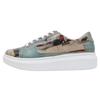 Plateausneaker DOGO "Myra Low-Top Sneaker Arizona Dream Damen Sneaker", Damen, Gr. 38, Normalschaft, blau (beige, blau), Lederimitat, Schuhe, Vegan