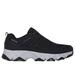 Skechers Men's Relaxed Fit: Crossbar - Cedar Sneaker | Size 9.5 Extra Wide | Black/Gray | Leather/Synthetic/Textile