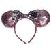 Disney Accessories | Nwot Disney Minnie Mouse Pink Sequin Ears Bow Headband | Color: Pink | Size: Os