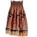Anthropologie Dresses | Anthropologie Lapis Womens Burnt Orange Convertible Boho Dress Skirt Hem Ties Os | Color: Black/Orange | Size: M