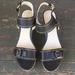 Nine West Shoes | Nine West Wedge Sandals Black Size 9.5 | Color: Black | Size: 9.5