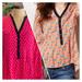 Anthropologie Tops | Anthropologie Fushia Polka Dot Honore Pop Over Top | Color: Pink | Size: 4