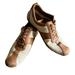 Gucci Shoes | Gucci Canvas Tan/Brown Leather Sneakers 110115 Women's Size 39 1/2 C | Color: Brown/Red/Tan | Size: 9.5