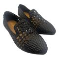 Nine West Shoes | Nine West Hollie 2 Woven Wicker Black Texture Loafers Flat Shoes | Color: Black | Size: 6.5