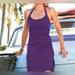 Athleta Dresses | Athleta Modra Halter Tie Back Dress Size 4p Petite Purple | Color: Purple | Size: 4p