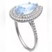 Giani Bernini Jewelry | Giani Bernini Cubic Zirconia Pear Double Halo Statement Ring In Sterling Silver | Color: Blue | Size: 8