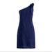 J. Crew Dresses | J. Crew One Shoulder Linen Shift Dress | Color: Blue | Size: M