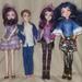 Disney Toys | Four Disney Descendants Dolls - 2 Mal's, Ban (Missing Shoes), And Evie | Color: Blue/Purple | Size: Osbb