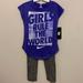 Nike Matching Sets | Nike Girls Tshirt / Under Armour Legging Set Sz 4 | Color: Gray/Purple | Size: 4g