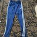 Adidas Pants & Jumpsuits | Adidas Side White Stripe Wet Dry Track Pant / Jogger Size Xs - Used Once | Color: Blue | Size: Xs