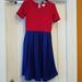 Lularoe Dresses | Darling Color Block Dress | Color: Blue/Red | Size: S