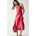 Free People Dresses | Free People Women Inma Midi Pink Cut Out Classic Dress Size Xl Nwt | Color: Pink | Size: Xl