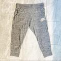 Nike Pants & Jumpsuits | Nike Gray Capri Sweatpants Elastic Waist Small | Color: Gray/White | Size: S