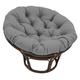 Waterproof Papasan Chair Cushion Round Papasan Cushion Outdoor Indoor, Egg Chair Cushion For Garden Outdoor, Indoor (Color : Dark gray, Size : 40x40cm)