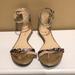 Nine West Shoes | Nine West Sandals | Color: Cream/Gold | Size: 6.5