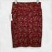 Lularoe Skirts | Lularoe Cassie High Waist Burgundy Pencil Skirt M Elegant Chic Holiday Comfy Nwt | Color: Green/Red | Size: M