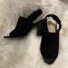 Nine West Shoes | Nine West 4 Inch Sueded Open Toe Sling Back Sandal | Color: Black | Size: 9