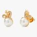 Kate Spade Jewelry | New Kate Spade Gold Tone Dazzling Dragon Glass Pearl Studs Earrings | Color: Gold/White | Size: Os