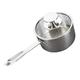 Stainless Steel Small Milk Pot Stainless Steel Saucepan Stainless Steel Stock Pot Pan with Lid Deep Fry Pan Deep Pots Cooking Pan Stainless Steel Stove Silver Household (Color : Silver, Size : 31.5X