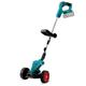 Foldable Cordless Strimmer, Retractable Electric Weeder Compatible with Makita 18V Battery, Grass Trimmer with 8pcs Blades and Removable Wheels, Electric Brush Cutter for Clearing Weeds Flower Trees