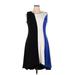 Donna Karan New York Casual Dress - Midi: Blue Graphic Dresses - Women's Size 14