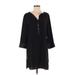 Eileen Fisher Casual Dress - Shirtdress: Black Dresses - Women's Size X-Small