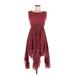 Mia Joy Casual Dress - DropWaist: Burgundy Dresses - Women's Size 8