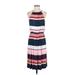 Ann Taylor LOFT Casual Dress Halter Sleeveless: Pink Stripes Dresses - Women's Size X-Small