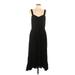 Ann Taylor LOFT Casual Dress - A-Line: Black Print Dresses - Women's Size 10