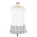 Old Navy Casual Dress - A-Line Boatneck Short sleeves: White Solid Dresses - Women's Size Medium