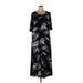 Attitudes by Renee Casual Dress: Black Graphic Dresses - Women's Size 2X Tall