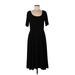 MSK Casual Dress - A-Line: Black Solid Dresses - New - Women's Size Large Petite