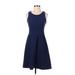 Old Navy Casual Dress - A-Line: Blue Solid Dresses - Women's Size Small