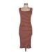 Banana Republic Casual Dress - Bodycon: Brown Stripes Dresses - Women's Size Medium