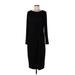 Gap Casual Dress - Midi: Black Solid Dresses - Women's Size Large