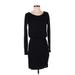 Leith Casual Dress - Sweater Dress: Black Solid Dresses - Women's Size Small