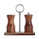 Pepper Grinder Mill Wooden Salt and Pepper Grinder Set - Hand Crank Manual Spice Sauce Grinder Mill Shakers Spice Jar with Holder Kitchen Cooking Tool Fits in Home,Kitchen,Barbecue