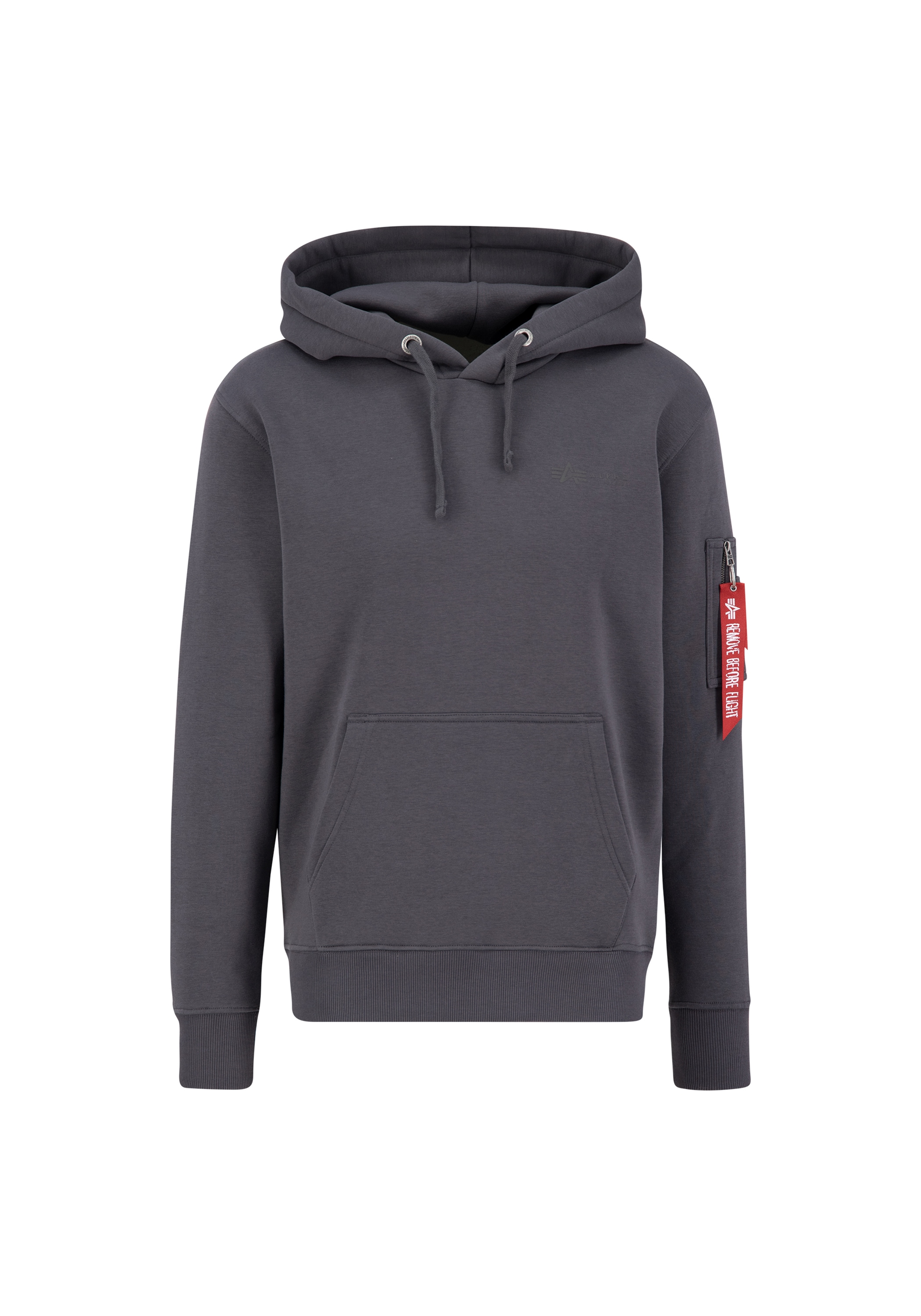 Hoodie ALPHA INDUSTRIES "Air Force Hoodie", Herren, Gr. S, grau (vintage grau), Obermaterial: 80% Baumwolle, 20% Polyester, regular fit, Sweatshirts Hoodie