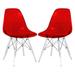 LeisureMod Dover Acrylic Transparent Dining Chair (Set of 2)