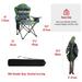Camping Chair With Armrest,Side Pouch & Cooler,Oversized Padded Chair With Cup Holder & Storage Bag,Outdoor Portable Hiking